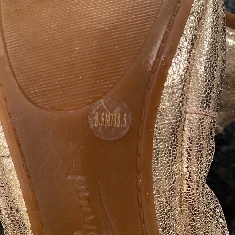 Lucky Brand Gold Women's Ballet Flats 8.5 - Picture 6 of 8